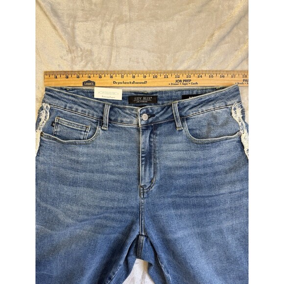 Judy Blue Jeans Size 16W Jonesborough High Rise Fray Detail Slim Fit JB88461 - Picture 6 of 16